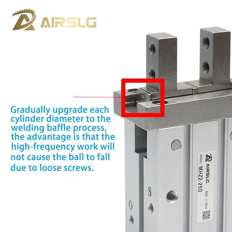 HFZL16 Double Acting Air นิวเมติกขนาน Gripper HFZ6 HFZ10 HFZ16 HFZ20 HFZ25 HFZ32 HFZ40 นิวเมติกนิ้วอ