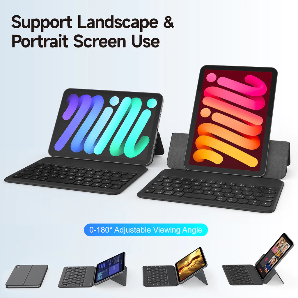 เคสคีย์บอร์ดแม่เหล็ก Bluetooth สำหรับ iPad mini 6 / 7 A17 thumbnail 4