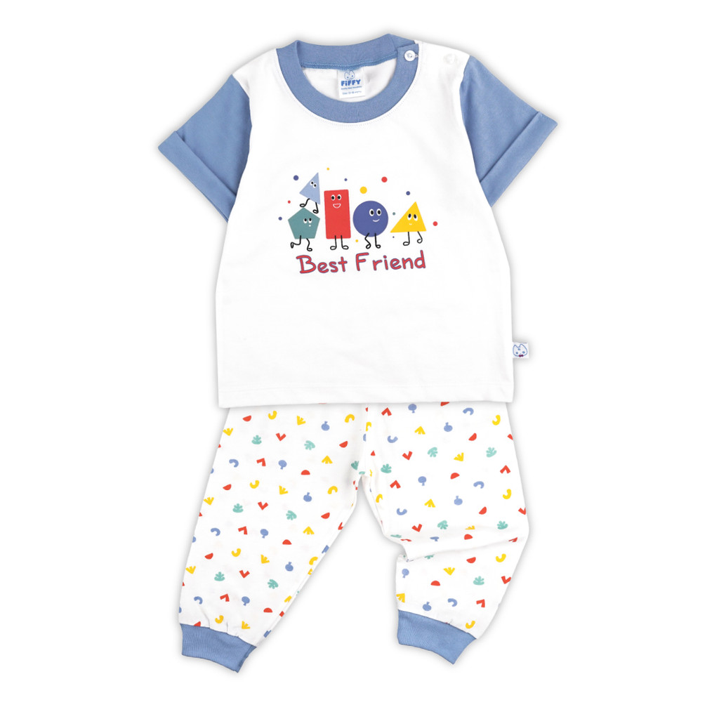 FIFFY BEST FRIEND SHORT SLEEVE BOY PYJAMAS SUIT BAJU TI (3425010)
