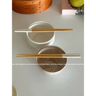 ตะเกียบไม้ ตะเกียบ ตะเกียบญี่ปุ่น ลายจุด พร้อมส่ง ！！