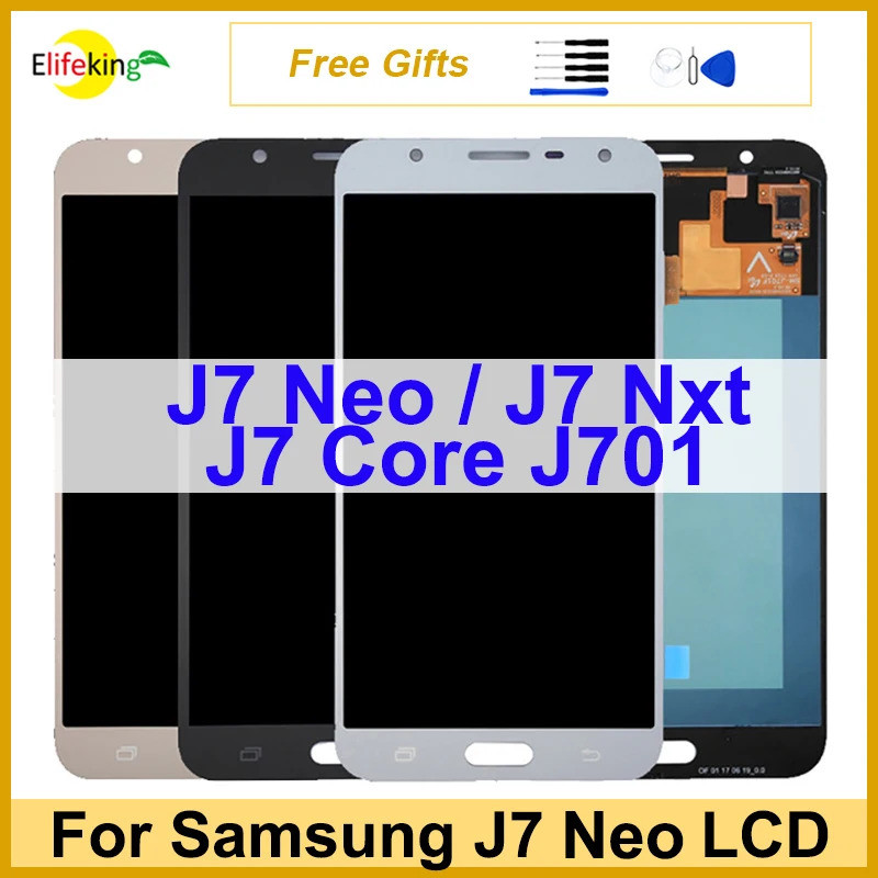 สําหรับ Galaxy J7 Neo J701 J701F จอแสดงผล LCD หน้าจอสัมผัส J7 Nxt J7 Core J701M Digitizer Assembly เ