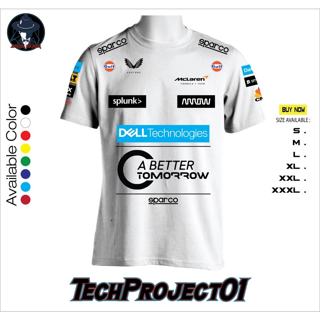 เสื้อยืดแฟชั่นใหม่ F1 McLaren Racing