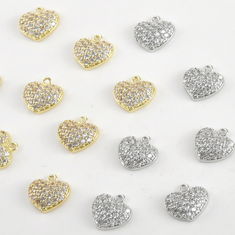 จี้ 14k Color Retention Full Diamond Fat Little Love diy