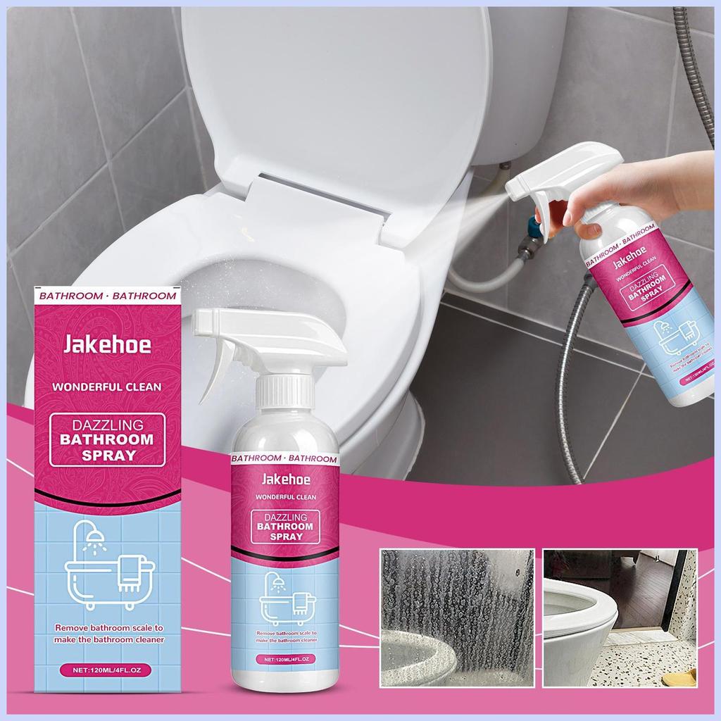 Limescale Remover 120ml Limescale ทําความสะอาด Descaler สเปรย์สําหรับกระเบื้องแก้ว Grout อ่างล้างจาน