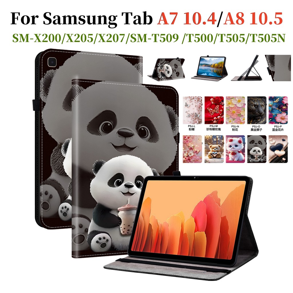 SAMSUNG สําหรับSamsung Galaxy Tab A7 10.4 2022 2020 A8 10.5 2021 คุณภาพสูงหนังฝาครอบSM-X200 SM-X205 