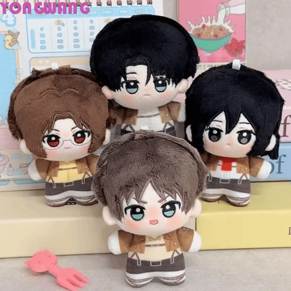YONGWANG66HR Eren Jaeger ของเล่นตุ๊กตา, อะนิเมะ Peripherial Cotton ตุ๊กตา Levi Ackerman พวงกุญแจตุ๊ก