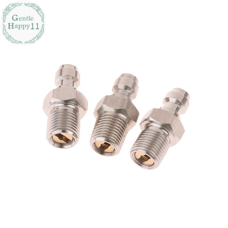 GentleHappy ชายเชื่อมต่อ 8 มม.ชายด้าย Quick Connect วาล์ว PCP บรรจุวาล์ว M10x1 1/8NPT 1/8BSPP สําหรั