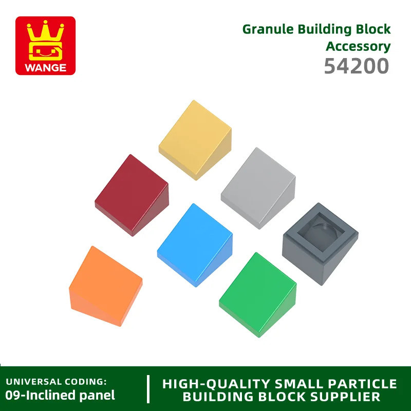 Wange 543 ชิ้น/ล็อต 54200 1x1 Slope Building Blocks แผงเอียงอิฐ Diy ใช้งานร่วมกับของเล่นทั้งหมดสําหร