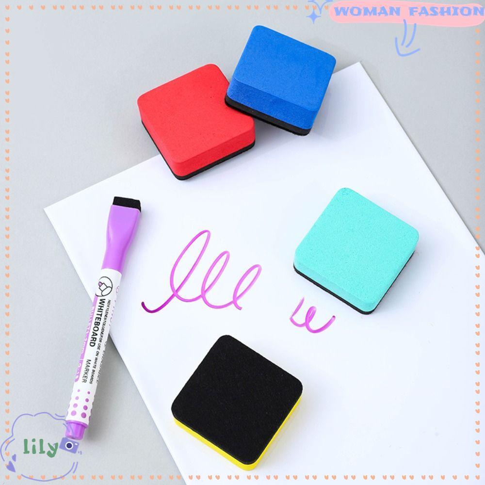 LILY Whiteboard Dry Eraser, Whiteboard Eraser Square, High Quality Marker Cleaner School Office