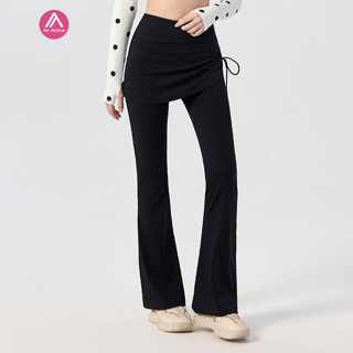 กางเกงโยคะแอร์แอคทีฟแบบสองชิ้น เชือกรูด เหมาะสำหรับทำโยคะ แล…