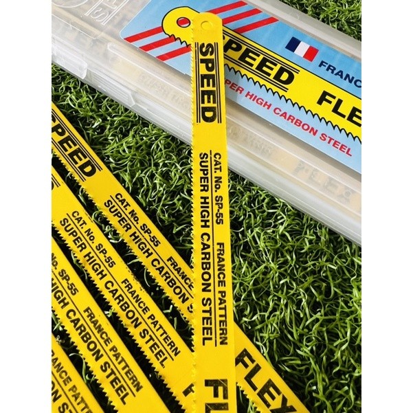 แพค10ใบ ใบเลื่อย สีเหลือง SP55 12นิ้ว*18ฟัน ใบเลื่อย speed สีเหลือง ใบเลื่อยตัดเหล็ก