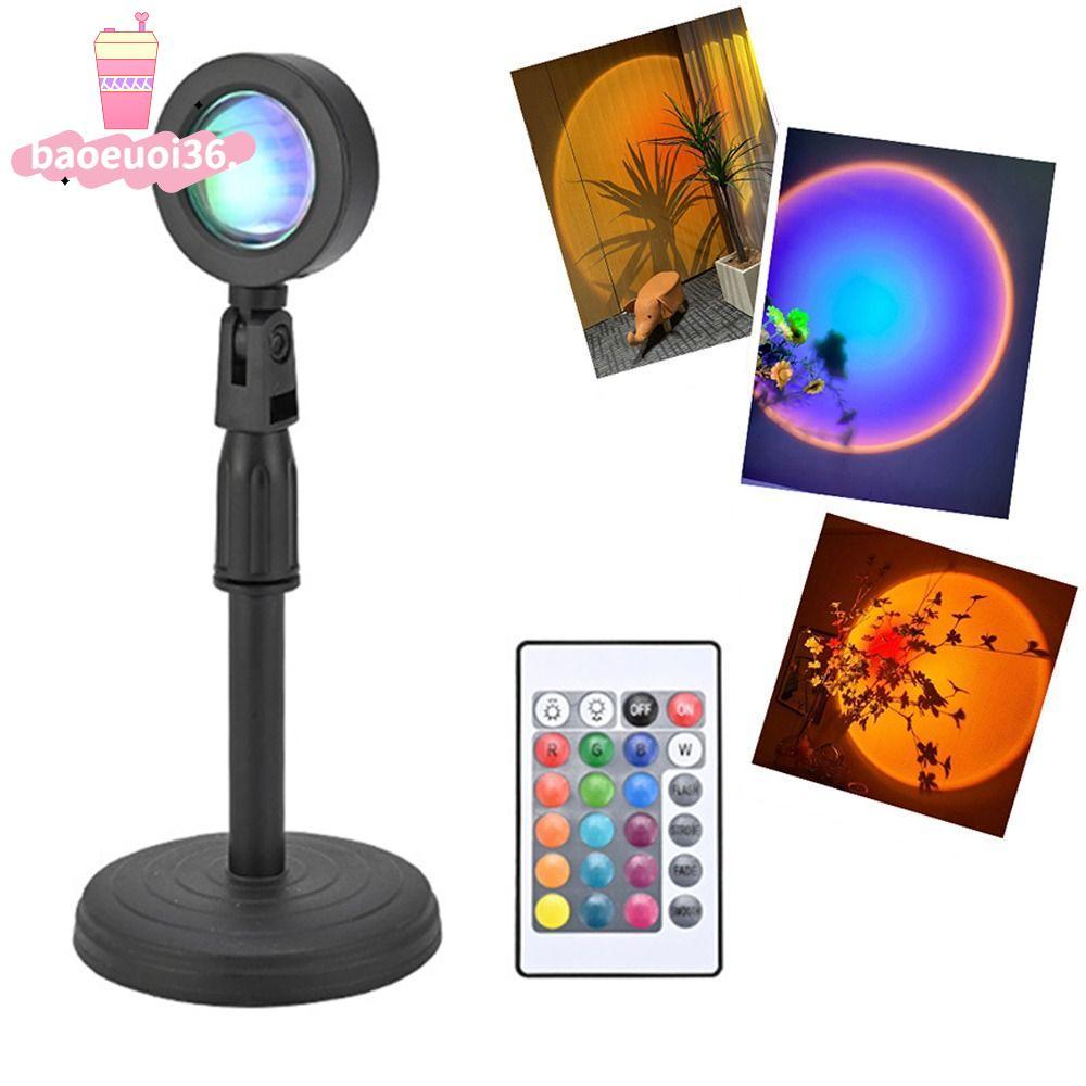 BAOEUOI36 LED Sunset Lamp, Dimmable Sunset Projector Lamp, Creative Wall Projection USB Night Lights