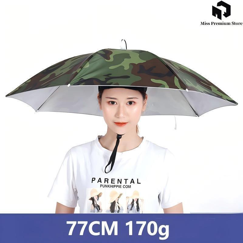 ร่มหมวกกันแดด 2 in 1 แฟชั่น ตกปลา ทำงานสวน กันUV กันฝน ปีกกว้าง สบายกระชับ ไม่ปวดศีรษะ ปล่อยมือทั้งสองข้าง