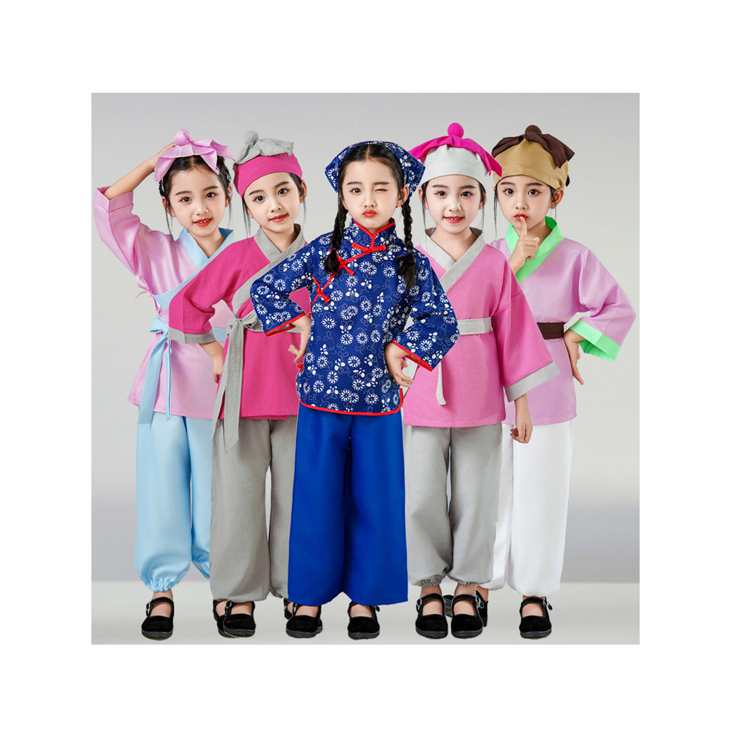 มาสคอต ชุดเป่าลม Liuyi Fools Moving Mountain Hoe He Medicine ชุดเด็ก