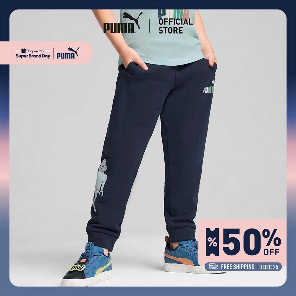 PUMA KIDS - PUMA x PLAYMOBIL® Sweatpants Kids สีฟ้า - 62739114