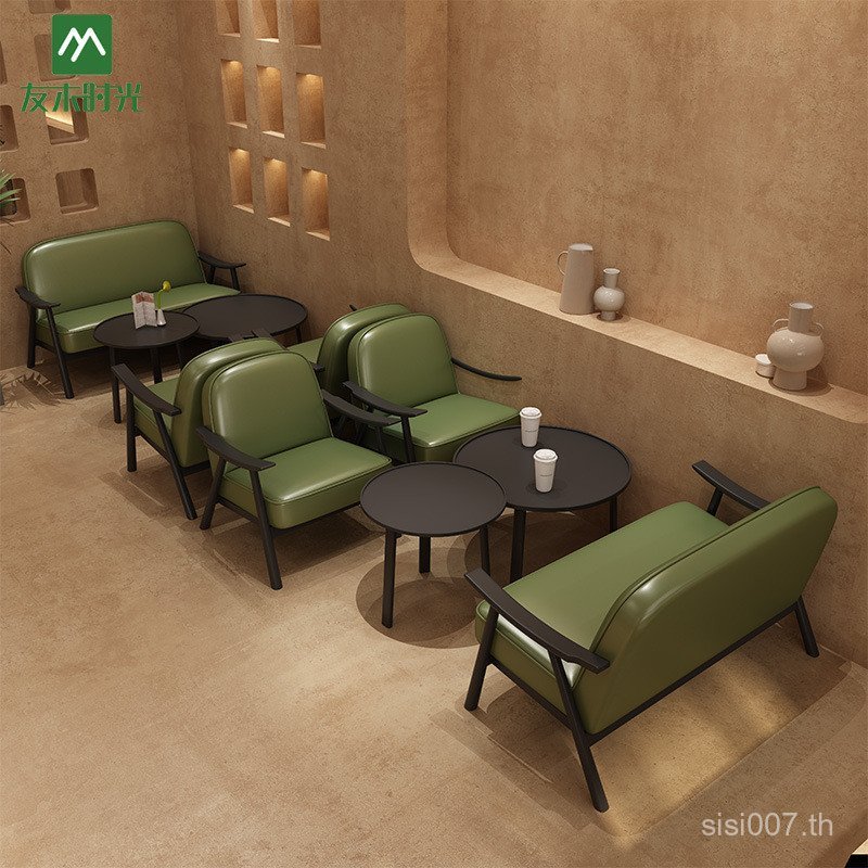 ร้านเค้กโต๊ะเก้าอี้สไตล์โบราณ Rest Area Cafe ผสมโซฟานมชา Shop Negotiation Influencer ร้านขนมหวาน GE9