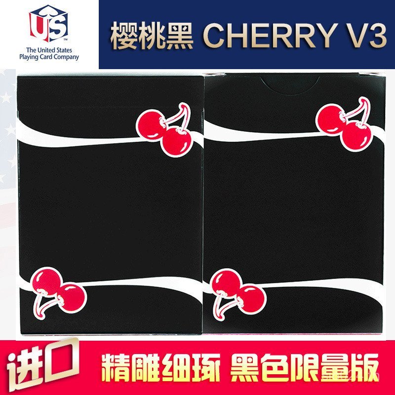 Cherry Huiqi Flower Cut นําเข้า TRUE American BLACK Play Cards V3 การ์ดเล่นสีดํา CPHL