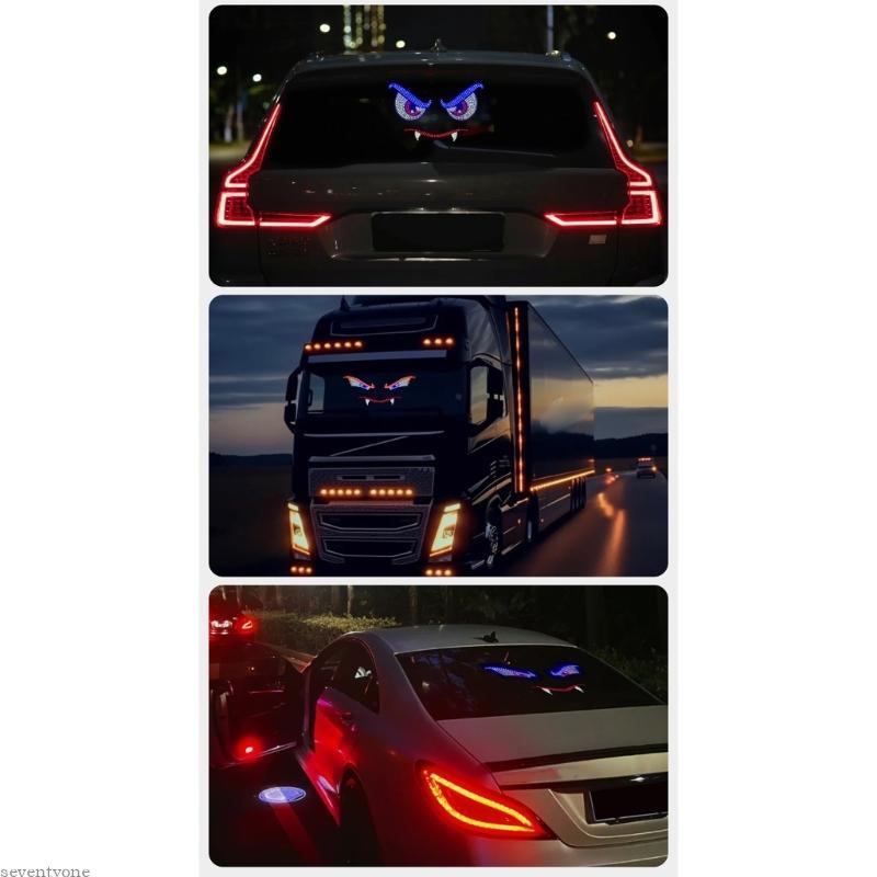SV Devil Eyes Light USB Car Lamp Easy Setup Weatherproof PC Bright LED Light Decor