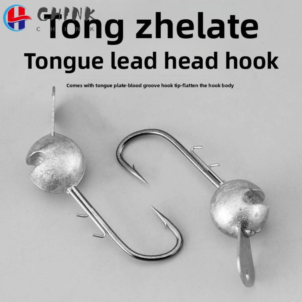 CHINK Jig Head Hook,Soft Lure Metal Lip Enhanced Bait Action Hook, 2025 เหล็กคาร์บอน Sharp 2.5g/3.5g
