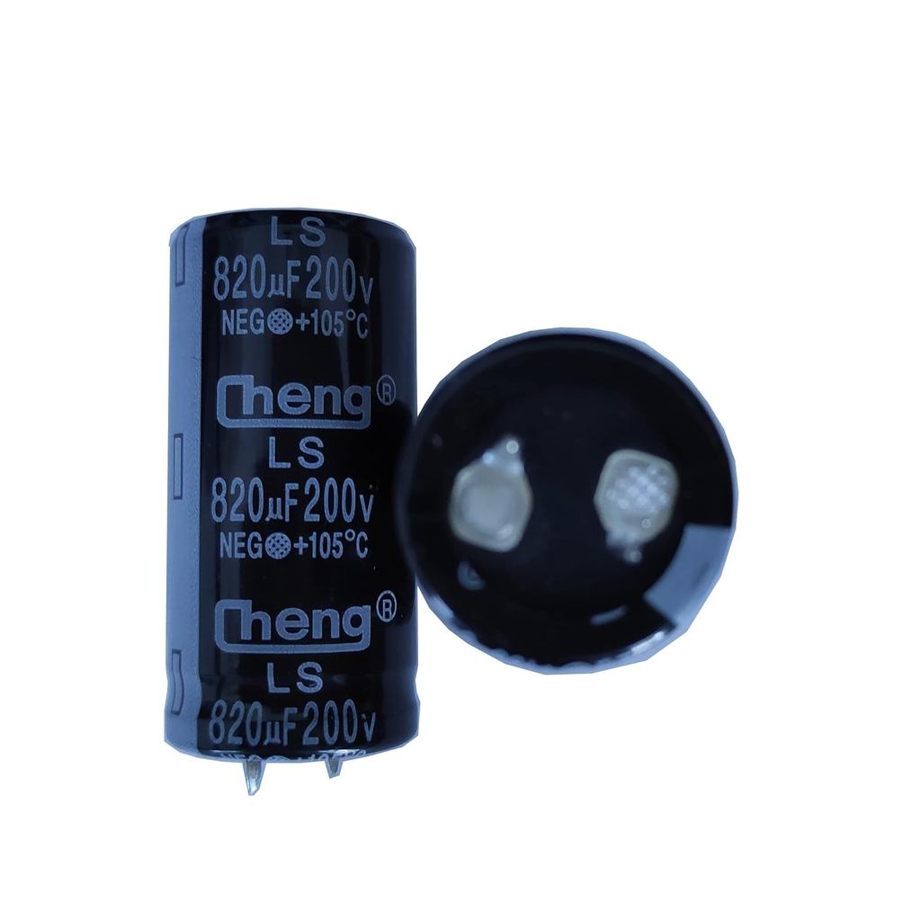 Snap in Capacitors 820uF 200V 22X45(MM) 2 ชิ้น