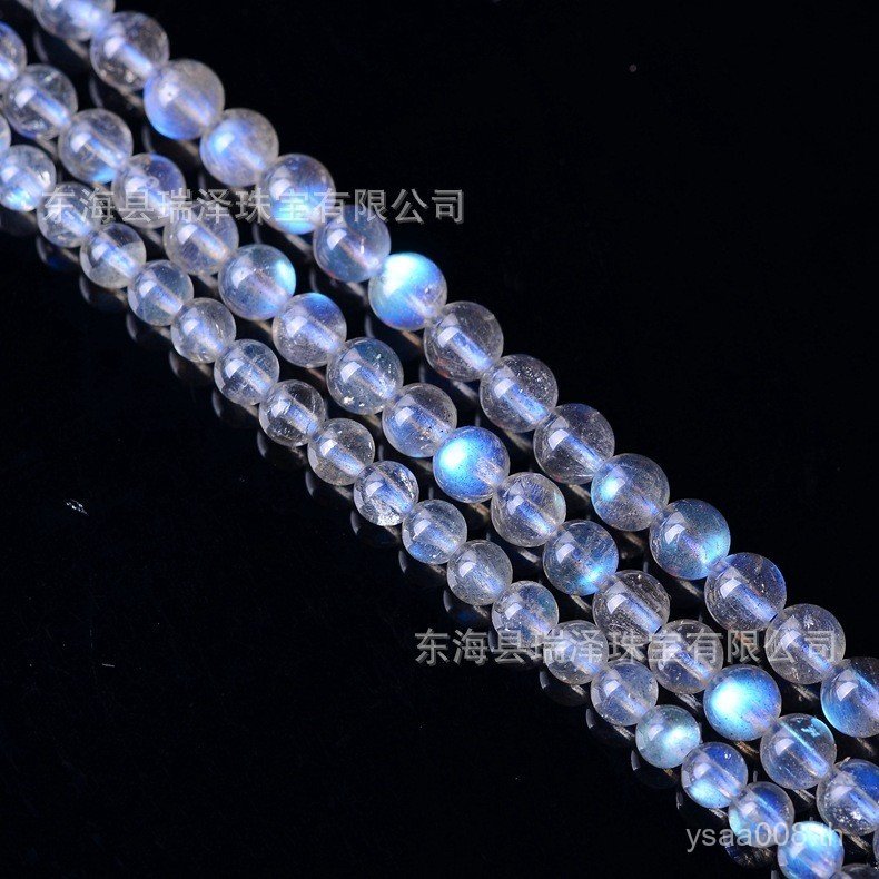 เครื่องประดับลูกปัดลาบราโดไรต์ สีเทาเงางาม พร้อมสร้อยคอนำเข้า DLC ขนาด 7 กرام สำหรับทำสร้อยข้อมือ