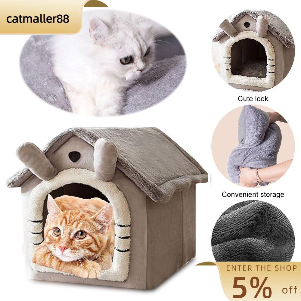 CATMALLER88 Cat Kennel Kitten Closed Warm House ที่นอนสัตว์เลี้ยงน่ารัก