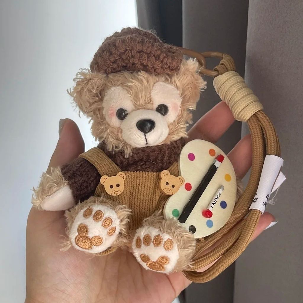 ตุ๊กตาหมี Retro Shirley Rose Duffy พร้อมกระเป๋าคล้องพวงกุญแจและของตกแต่งรถยนต์ สไตล์เรโทร สำหรับเป็นของขวัญในฤดูใบไม้ร่วงและฤดูหนาว - รูปที่ 3