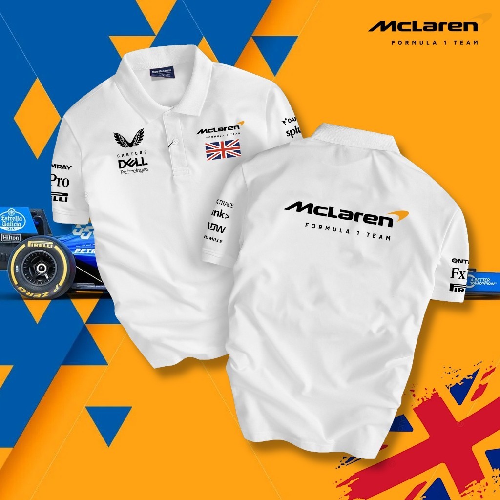 👕 เสื้อยืด Mclaren Polo - เสื้อยืด CVC Crocodile หนาและเรียบ - Healthy F1 Sports Style - 4Man Store