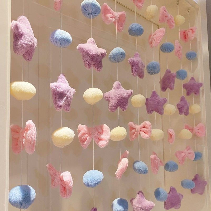New Product#Bedroom Door Curtain Hanging Curtain No Drilling High Aesthetic Girly Princess Room Chil