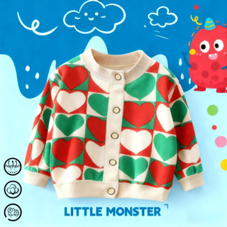 เสื้อกันหนาวเด็ก สเวตเตอร์คอกลมเด็ก ขนบุนุ่มๆ พิมพ์ลายคริสมา…