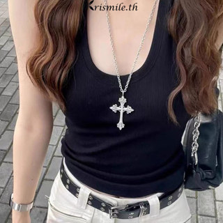 COD-ในไทย💖สร้อยคอจี้ไม้กางเขนวินเทจพังก์สไตล์โกธิคโซ่ไหปลาร้…