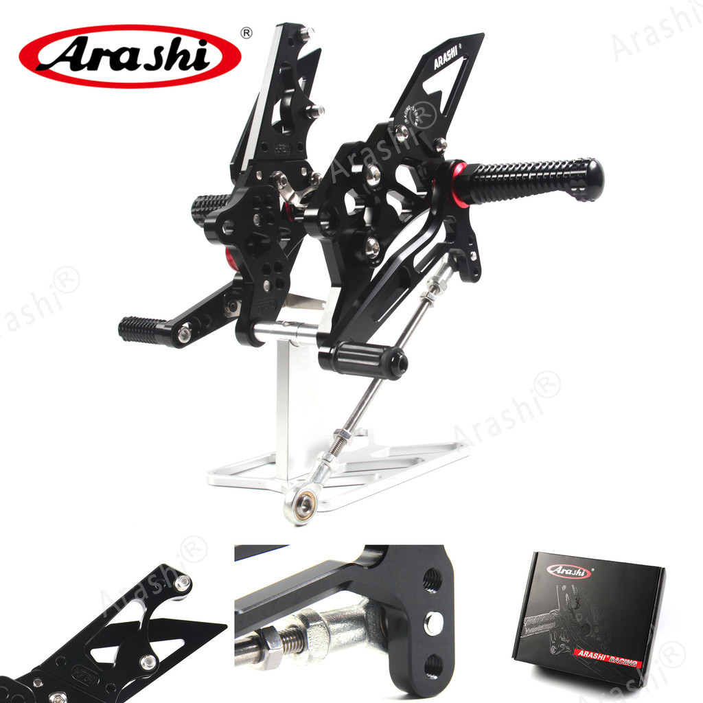 Arashi V2.0 CNC ปรับ Rearset เท้าสําหรับ YAMAHA YZF-R3 / YZF-R25 2024 2025 รถจักรยานยนต์หมุดเท้า M8 