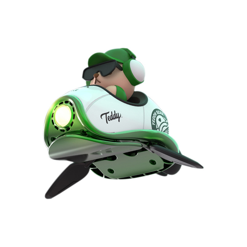 SCP-TD02 Teddy Collection Spaceship Car Aromatherapy - Green