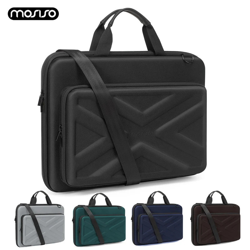 MOSISO กระเป๋าแล็ปท็อปสําหรับ MacBook Pro Air 13 14 15 16 นิ้ว Hard Shell พร้อมสายคล้องไหล่กระเป๋าด้