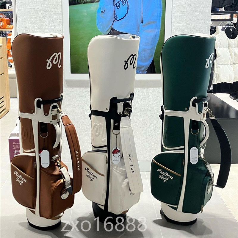 เกาหลีเกาหลี malbon GOLF BAG สุภาพสตรีแฟชั่นน้ําหนักเบา Bracket BAG ชาย PU กันน้ํา GOLF BAG Club BAG