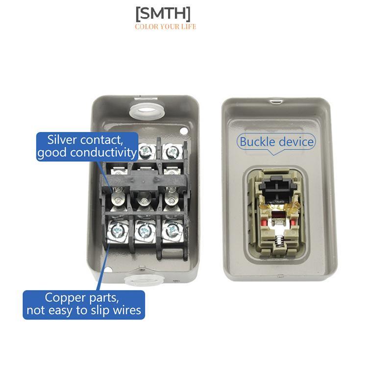 [SMTH] สวิตช์ปุ่มสตาร์ท AC380V สามเฟส BS211B BS216B BS230B Motor Control Start Stop Switch สต็อกใหม่