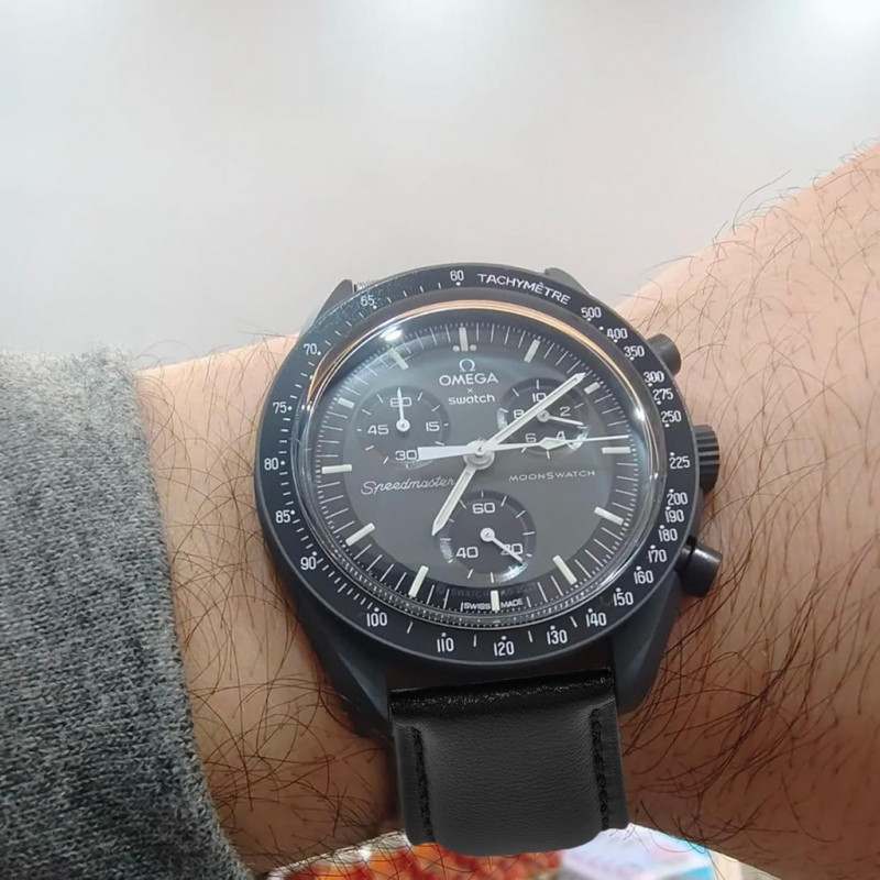 สายหนังแท้สําหรับ Omg x Moonwatch เปลี่ยนสายนาฬิกาแบบปลดเร็วระดับพรีเมียม 20 มม. - รูปที่ 3