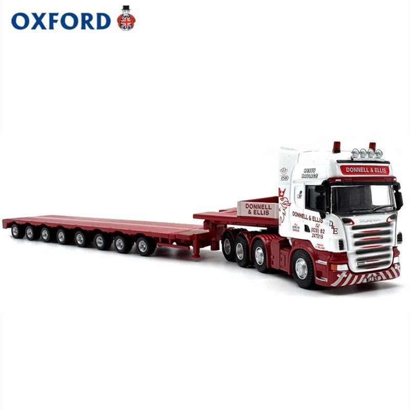 OXFORD Scania R580 Multi-Axis Half-Trailer Truck Car Model Alloy Collection 1: 76