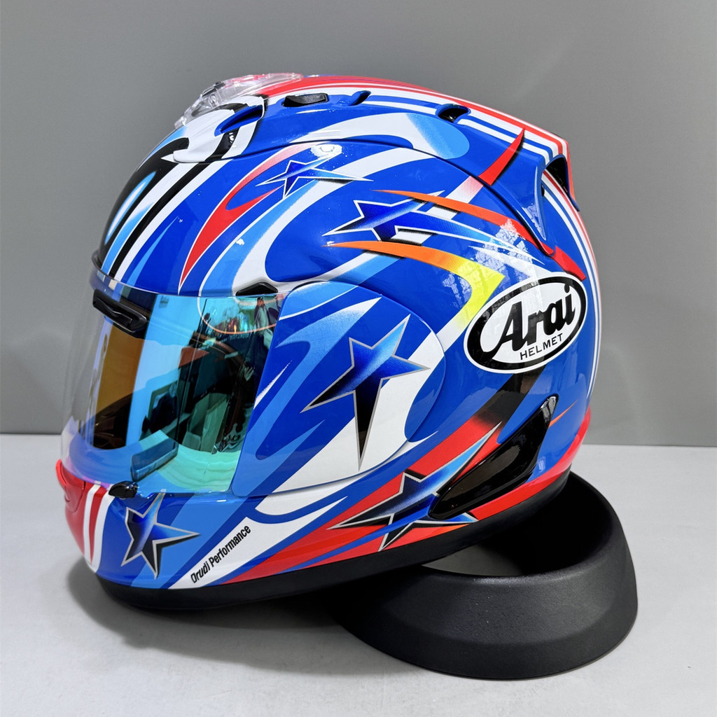ARAI RX7X สีฟ้าตาโตหมวกกันน็อคแบบเต็มหน้า Arai RX7X หมวกกันน็อคเต็มใบ Arai ขี่หมวก Full Face กันน็อค
