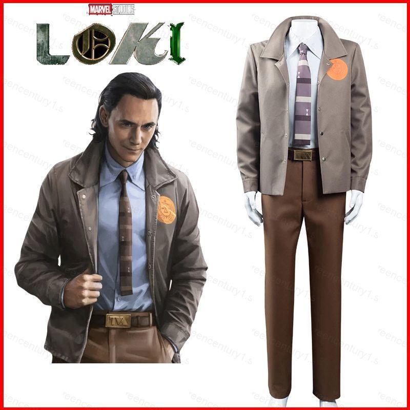 US ละคร LOKI คอสเพลย์เครื่องแต่งกายชุด Marvel Superhero The Avengers Thor Brother Loki TVA ฮาโลวีนคอ