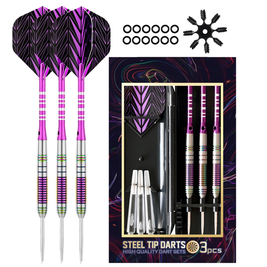 GOODARTS การติดฉลาก23g ชุดลูกดอกเหล็กทังสเตนเกรดการแข่งขัน darts พร้อมกล่อง