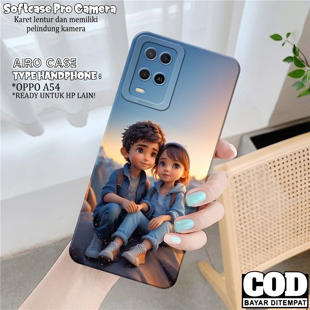 เคส Oppo A54 - เคส Oppo A54 Softcase - เคสแฟชั่นการ์ตูน - ปลอก Oppo A54 - เคส Pro Camera Softcase - 
