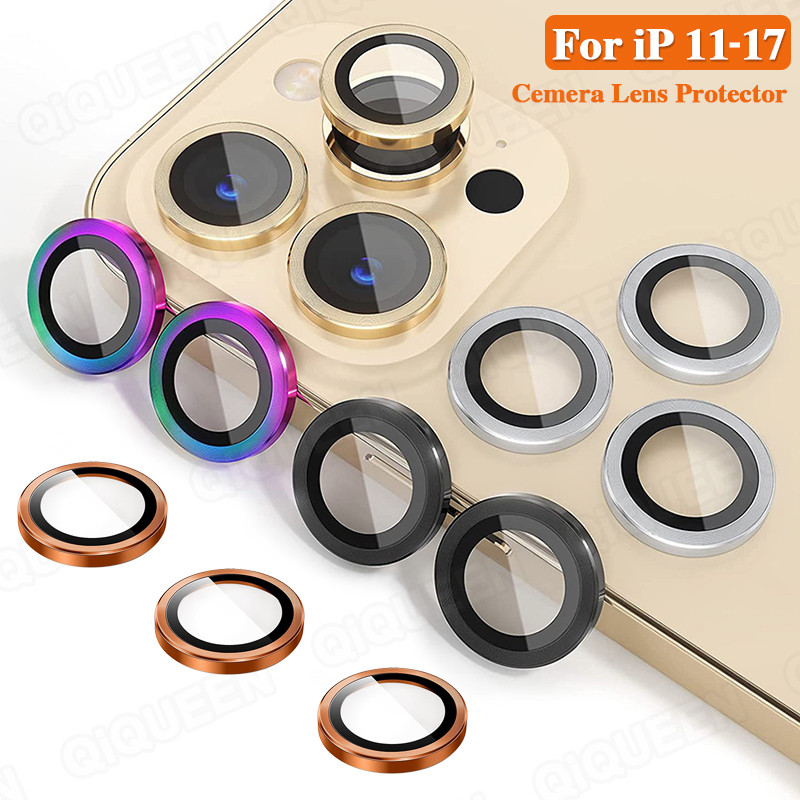 ฟิล์มกระจก ป้องกันเลนส์กล้อง สำหรับ iPhone 11 12 13 14 15 16 17 Pro Max Plus Air