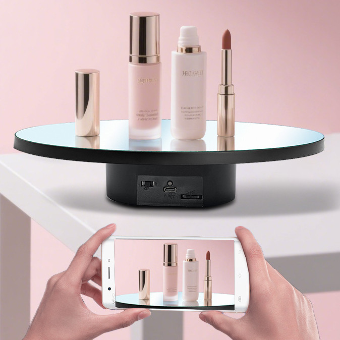 16/25/32 ซม.ไฟฟ้าหมุน Visualizer Place จอแสดงผล USB/แบตเตอรี่ Turntable มอเตอร์ถาดอัตโนมัติอเนกประสงค์ Spinning