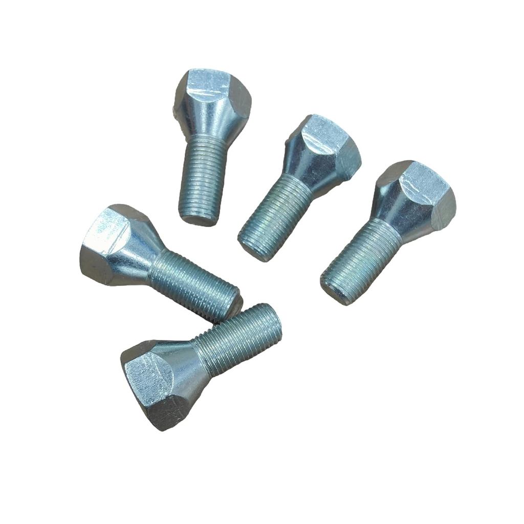 5 Pack 11062A Trailer Lug Bolts 1/2"-20 x 1-5/8", Solid Steel with Zinc-Plated Finish, Fits 5-Lug Hu