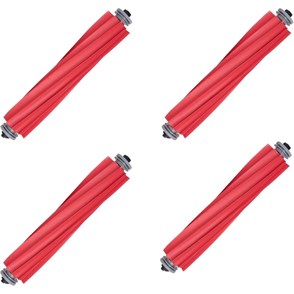 LOVECO 4 Pack Replacement Rubber Main Brush for Roborock S7 Max Ultra, S7, S7+, S7 MaxV, S7 MaxV Plu