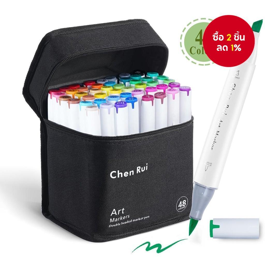 60/80/168 สี Dual Tip Art Markers – Brush & Chisel ชุดถาวรสําหรับร่าง ระบายสี ของขวัญ