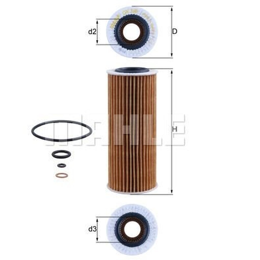 กรองเครื่อง BMW SERIES 1 E87 SERIES 3 E46 E90 SERIES 5 E60 SERIES 7 E65 X3 E83 M47 N47 M67 N43 MAHLE