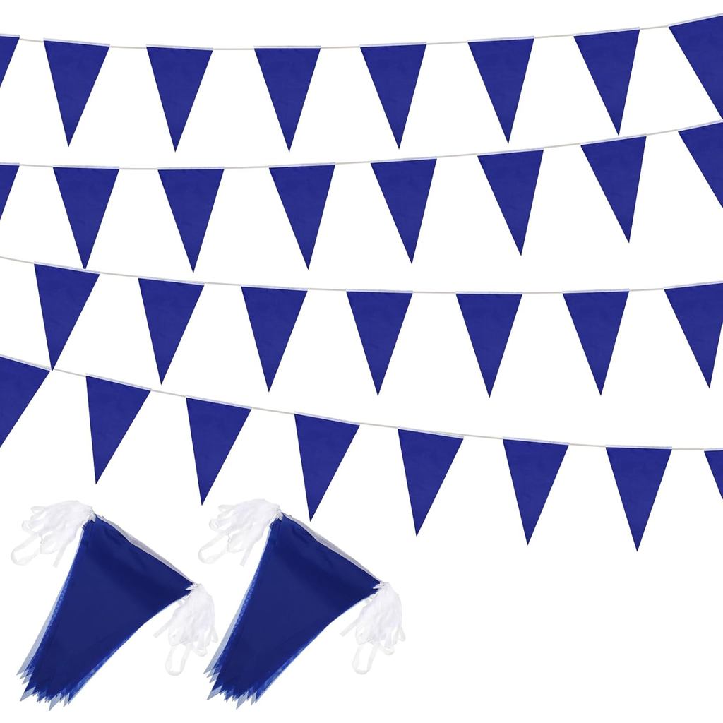 Panelee 300 Feet Blank Pennant Banners Flags String Hanging DIY 180 Pcs Triangle Bunting Pennant Gar