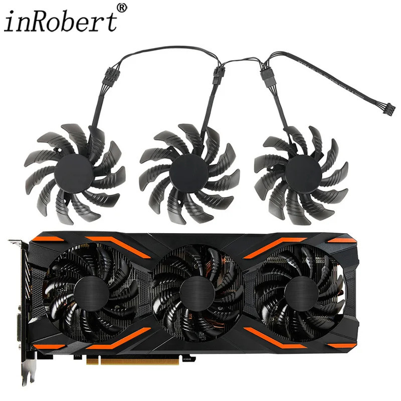 75มม. ที128010SU GTX 1080/1080TI GPU Cooler พัดลมสําหรับ GIGABYTE GTX 1080 1070 Ti G1 Gaming 1060 G1